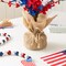 Set of 2 21"H Patriotic/ Americana Red&White&Blue Floral Table Tree
